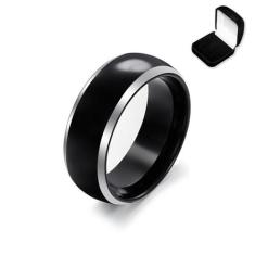 Anel Preto Tungstênio Ródio Negro Com Borda  - Judith Joais, 25