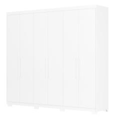 Guarda Roupa Venice 6 Portas, 4 Gavetas E 3 Cabideiros Branco Com Pés - Demóbile Branco