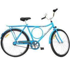 Bicicleta Monark Barra Circular Aro 26 Quadro Aço Carbono, Azul