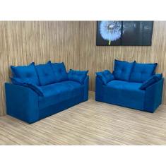 Sofá 2 e 3 Lugares Azul 410 Paris