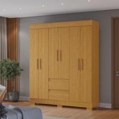 Guarda-roupa Casal 149,10cm 6 Portas e 2 Gavetas Chantrieri Espresso Móveis