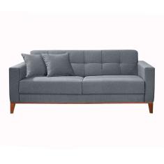 Sofá 2 Lugares Kivik Capitonê Cinza