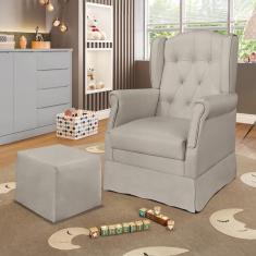 Poltrona de Amamentação Leticia com Puff Phoenix baby