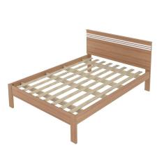 Cama De Casal Madeira Cm8009 Amêndoa-branco - Tecno Mobili