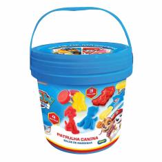 Balde Com 4 Potes De Massinha E Acessórios - Patrulha Canina