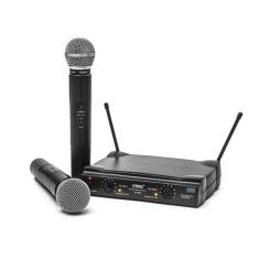 Microfone Duplo Sem Fio UHF Wireless Profissional LE-906 - LELONG