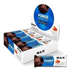 POWER PROTEIN BAR 8 UNIDADES - MAX TITANIUM (CARAMELO)-Unissex