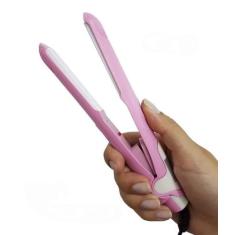 Mini Chapinha Portátil Bivolt Alisa e Ondula 17,5CM Rosa - Prancha, Bi