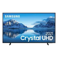 Smart TV 55" Crystal UHD Samsung 4k 55AU8000 Painel Dynamic Crystal Color Design Slim Tela Sem Limites