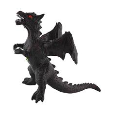 Brinquedo Dinossauro Dragão Vinil Emite Som 33cm Cores Variadas - BBR Toys (Preto)