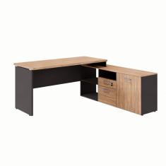 Mesa de Escritório Yaris 1 PT 2 GV Ameixa e Preta