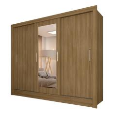 Roupeiro 3 Portas Casal Com 2 Espelhos Aurora Boreal - M. Arapongas