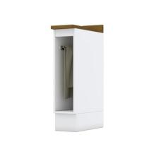 Balcão para Cozinha 20cm Porta Toalha com Tampo Emily Branco HP/Nature