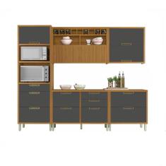 Cozinha Modulada 5 Peças Ripado Nesher Imperatriz Torre Quente Mdf