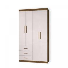 Guarda Roupa Cancun 4 Portas J&A Móveis Jequitibá/Off White