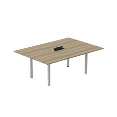 Mesa Reunião 200cm X 140cm Mrcpb2014 Noce Naturalle/Cinza