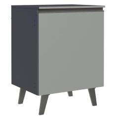 Balcão 60 Cm 1 Porta Com Pés Cinza Nice Madesa Cinza