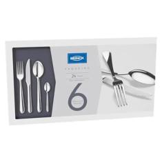 Faqueiro Lyon 24pcs Brinox Lyon Aço Inox Pacote De 24