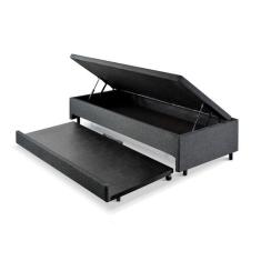 Bicama com Baú Solteiro 96x203 Cm Linho - B&G