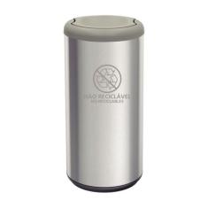 Lixeira Inox Tramontina Piemonte 40 Litros Acetinado Tampa Basculante 