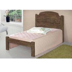 Cama De Solteiro Iris Castanho - Cambel Móveis