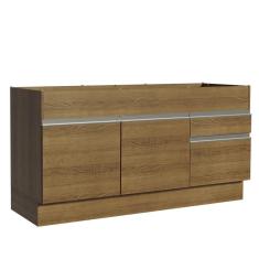 Balcão de Pia Glamy 2 Portas 2 Gavetas Rustic Madesa