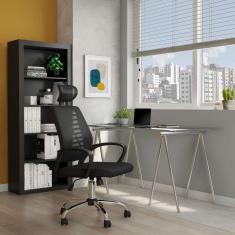 Cadeira de Escritório Diretor Giratória Limpid Preta