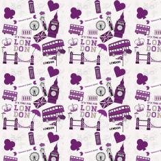 Papel De Parede Desenhos Roxo Ônibus Londres Ponte London
