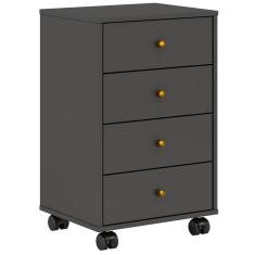 Gaveteiro Office Presence Com Rodizios 29110 Grafito Demobil