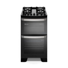 Fogão 4 bocas Electrolux Preto Experience Mesa vidro, 2 Fornos e Tripl