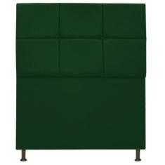Cabeceira Estofada Damares 90 cm Solteiro Com Botonê Suede Verde - Doc