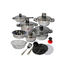 Jogo De Panelas Com 25 Pecas Em Aço Inox Frankfurt