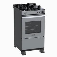Fogao 4 Bocas Venax Gaudi Vetro Vitreo Inox Gas Glp, 220V