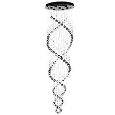 Lustre Pendente Diamante Cascata Redondo 6003/600 * 2500 Diamante Decor Bivoltv Transparente