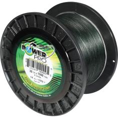 Linha de pesca trançada Power Pro Spectra, verde musgo, 1370 m/36 kg