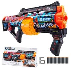 Lançador de Dardos X Shot Graffiti  Skins 16 Dardos Candide
