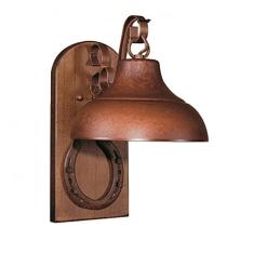 ARANDELA ESTANCIA COM FERRADURA E MADEIRA 1 LÂMPADA MADELUSTRE