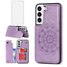 Asuwish Capa de telefone para Samsung Galaxy S23 Plus 5G com protetor de tela de vidro temperado e carteira de couro flip suporte para cartão de crédito celular S23+5G S23plus 23S + S 23 23+ mulheres