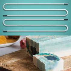 UCandy Ferramentas de redemoinho de sabão, suprimentos para fabricação de sabão, ferramentas dobráveis para fabricação de sabonete, ferramenta de espiral, gancho de processo frio, para bricolage, fio