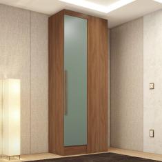 Módulo para Guarda-roupa Smart Canto 1 Porta Espresso Móveis Cinamomo / Verde