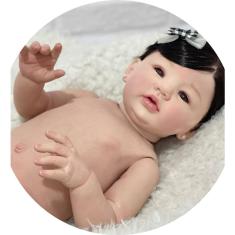 Bebe Reborn Menina Morena Realista Muito Linda