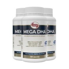 Kit 3 Mega Dha 1500Mg Vitafor 120 Cápsulas