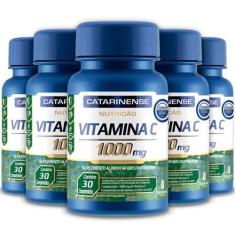 Kit 5 Vitamina C 1000Mg Catarinense Pharma 30 Cápsulas
