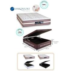 Conjunto Casal c/ Colchão Sankonfort Le Griff  + Cama Box Baú Jadmax 1