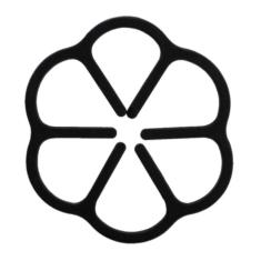 Descanso De Silicone Para Panela Flor Preto