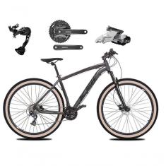 Bicicleta Aro 29 Ksw Xlt Alívio E Altus 27v Freio Hidráulico Garfo Trava Pneu Faixa - Grafite Tam.19