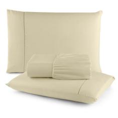 Lençol Casal 3 Peças Algodão 400 Fios Conforto e Qualidade - Gaby enxo