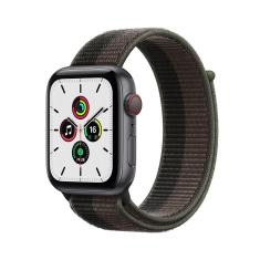 Apple Watch SE GPS + Cellular 44mm Caixa Cinza-espacial de Alumínio Pulseira Loop Esportiva Tornado/cinza