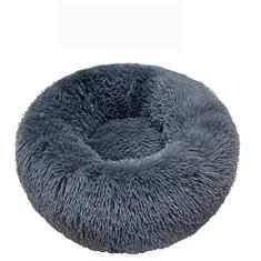 Cama para cães calmante, cama para cães antiansiedade, cama para cães de pelúcia para cães pequenos, cama de cachorro confortável macia e macia em pele sintética, cama para animais de estimação lavável, diâmetro 35 cm