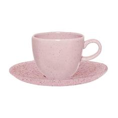 Conjunto De 6 Xícaras Grandes 220 Ml Com Pires Ryo Pink Sand - Oxford
